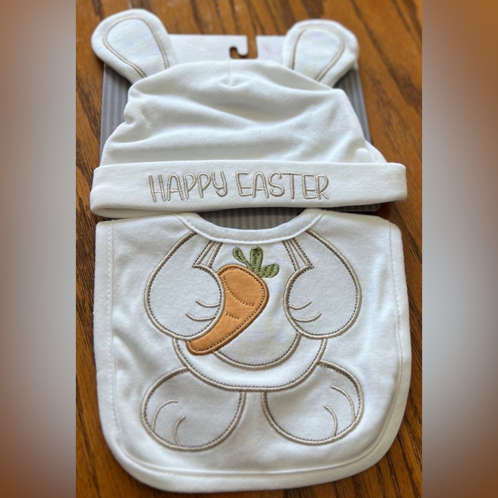 Neat Solutions My First Easter Bib and Hat, Bunny Design